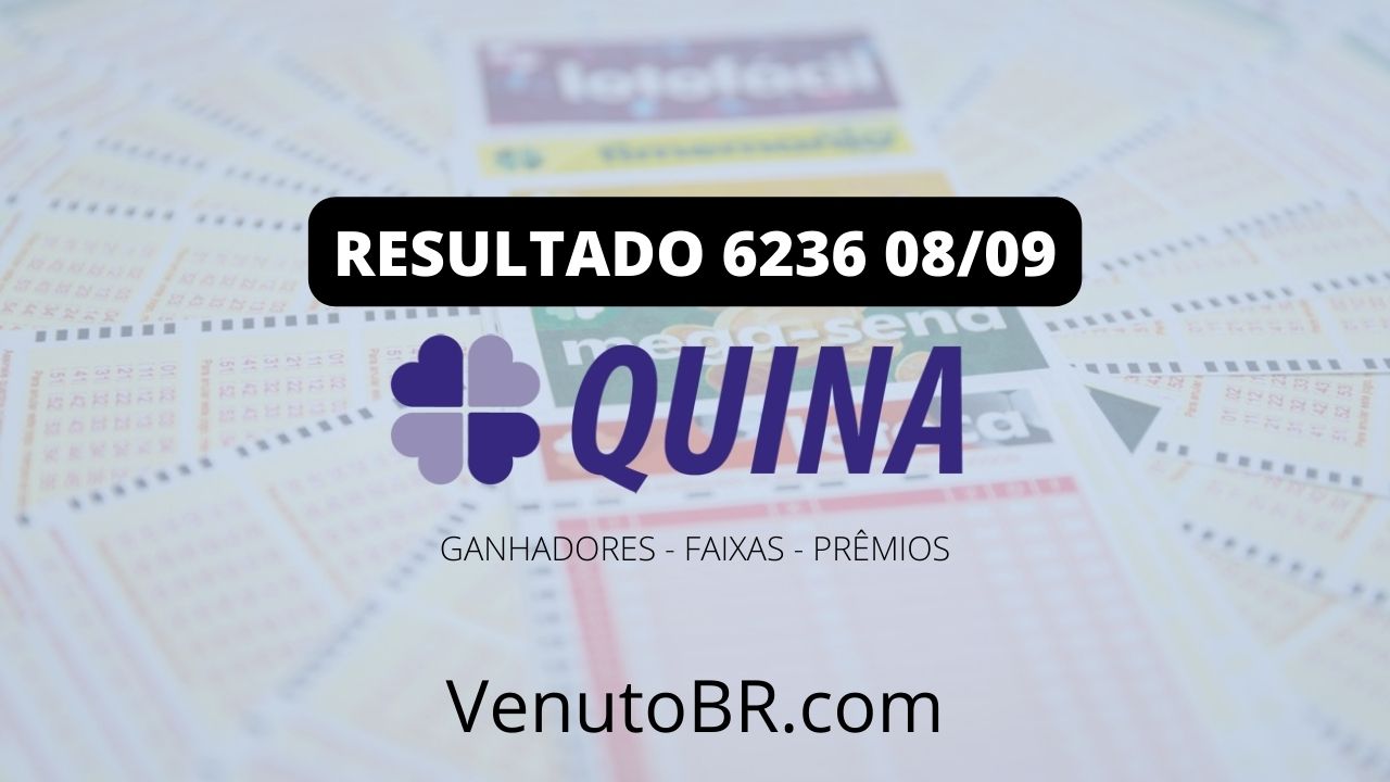 Resultado QUINA de HOJE – Concurso 6210: prêmio de R$ 2.6 milhões